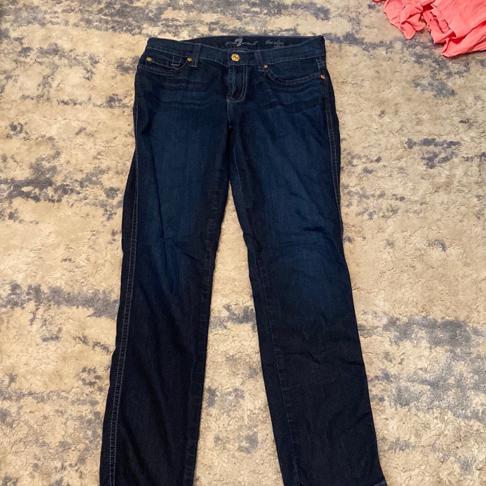 7 for all mankind the skin cigarette denim jeans size 26